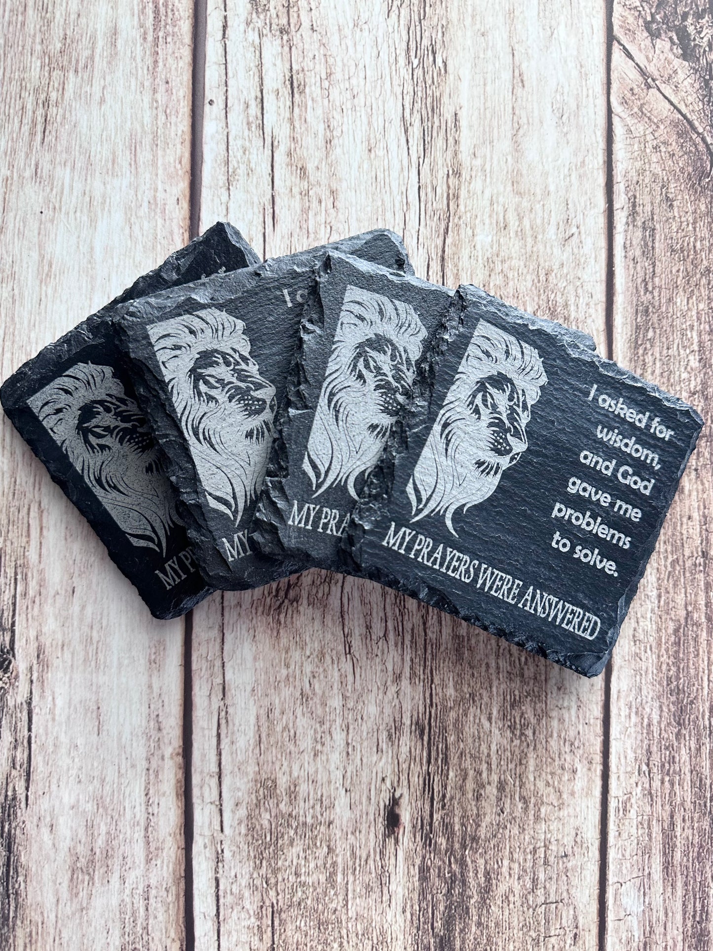 Prayers Answered Slate Coaster Set